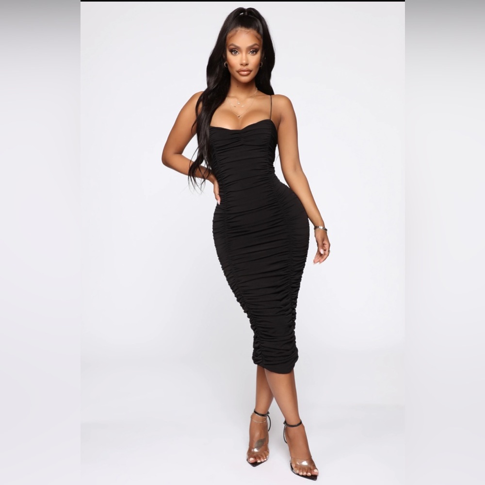 Perfect Figure Ruched Midi Dress